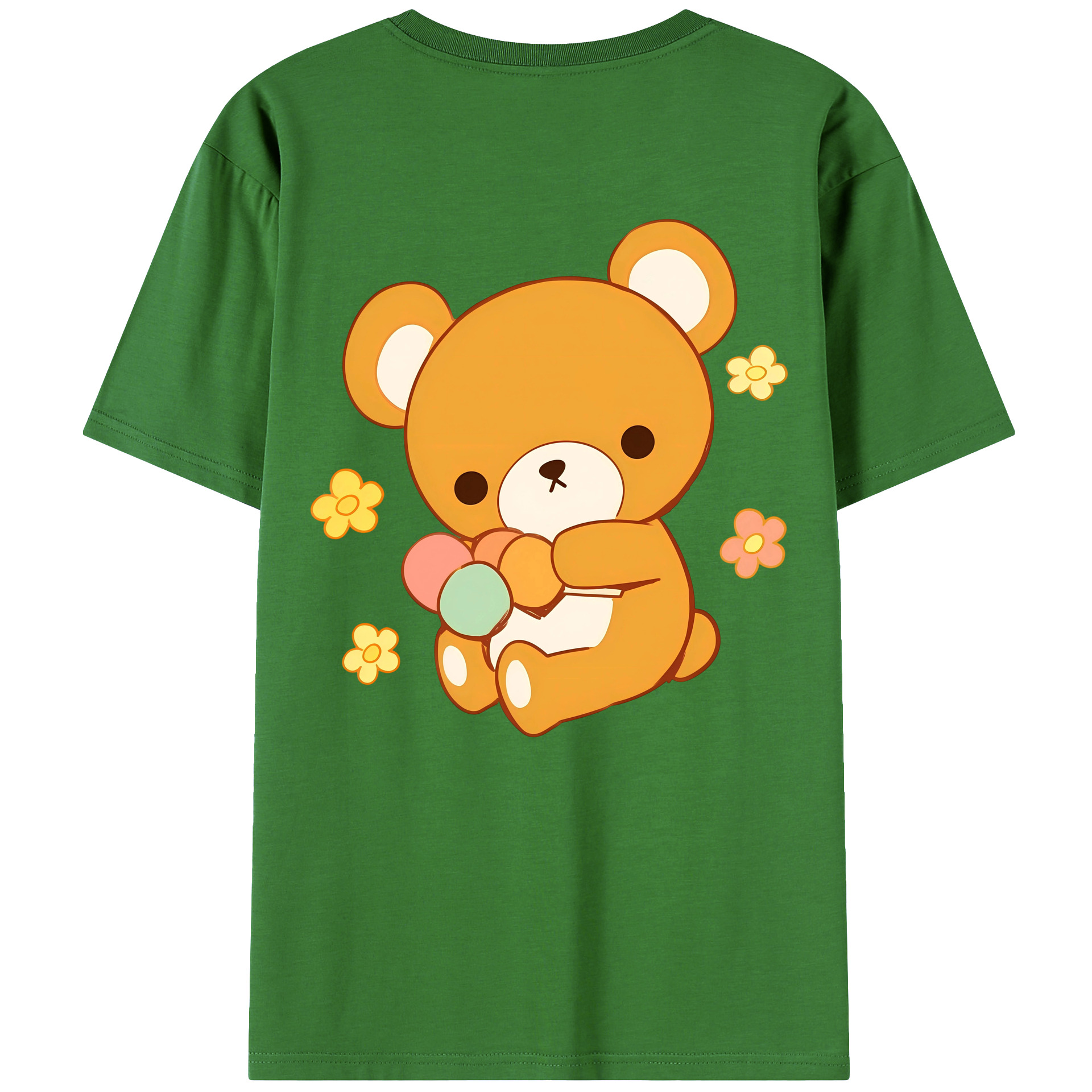 （画像用） リラックマ リラックマ キイロイトリ Rilakkuma Korilakkuma Kiiroitori レディース半袖Tシャツ(バックプリント)